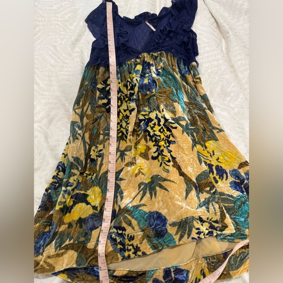 Free People Floral Velvet Lace Swiss Dot Babydoll Dress - Picture 8 of 10